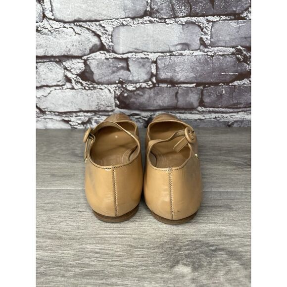 LARROUDE Vibram Nude Patent Leather Mary Jane Flats Shoes Women’s Sz 5M US/35EU - Picture 5 of 16